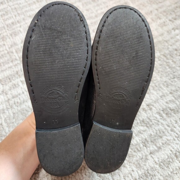 Drivers Club USA leather penny loafers slip on shoes blue size 11 child - Picture 11 of 12